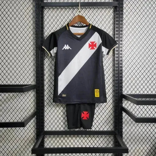 "Camisa Vasco da Gama Home 23/24 - Torcedor Infantil Preta - Netmantos"