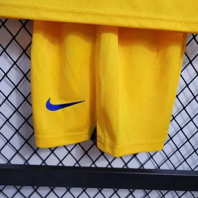 "Camisa Barcelona Away IV 23/24 - Torcedor Infantil Amarela - Netmantos"