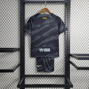 "Camisa Barcelona Goleiro 23/24 - Torcedor Infantil Preta - Netmantos"