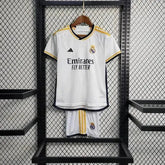 "Camisa Real Madrid Home 23/24 - Torcedor Infantil Branca - Netmantos"