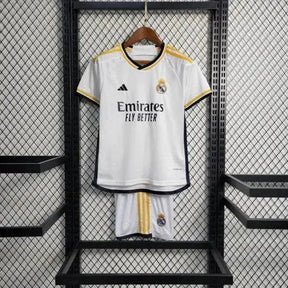 "Camisa Real Madrid Home 23/24 - Torcedor Infantil Branca - Netmantos"