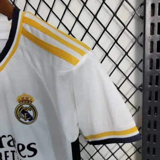 "Camisa Real Madrid Home 23/24 - Torcedor Infantil Branca - Netmantos"