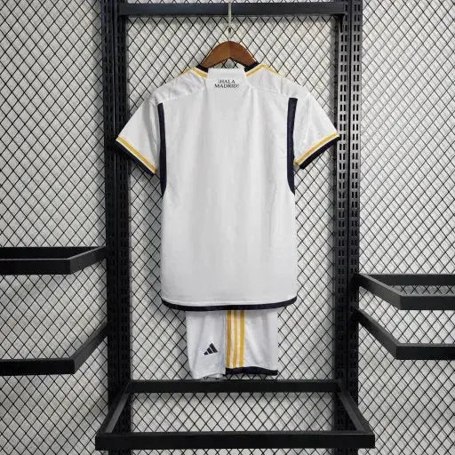 "Camisa Real Madrid Home 23/24 - Torcedor Infantil Branca - Netmantos"