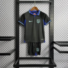 "Camisa Atlético de Madrid Away 22/23 - Torcedor Infantil Preta - Netmantos"