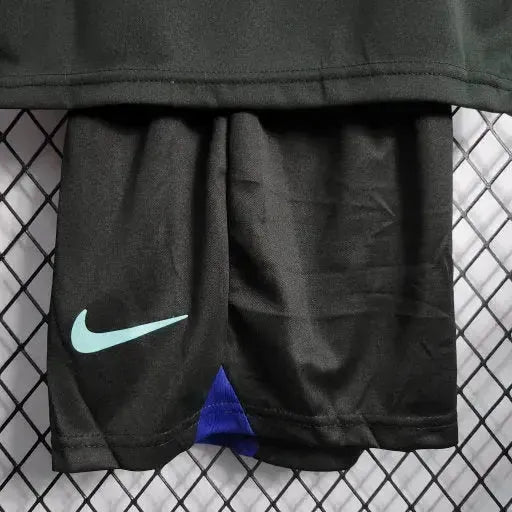 "Camisa Atlético de Madrid Away 22/23 - Torcedor Infantil Preta - Netmantos"