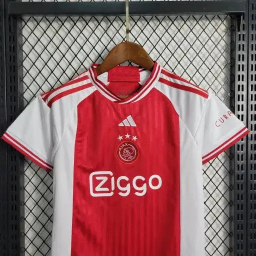"Camisa Ajax Home 23/24 - Torcedor Infantil Vermelha e Branca - Netmantos"