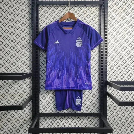 "Camisa Argentina Away III 22/23 - Torcedor Infantil Roxa - Netmantos"