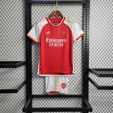 "Camisa Arsenal Home 23/24 - Torcedor Infantil Vermelha e Dourada - Netmantos"