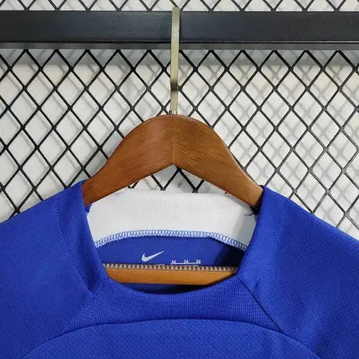 "Camisa Chelsea Home 23/24 - Torcedor Infantil Azul Refletiva - Netmantos"