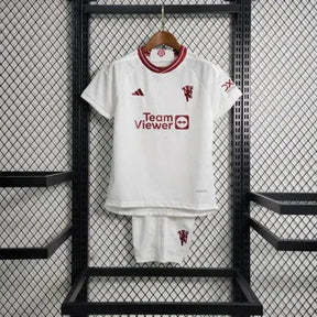 "Camisa Manchester United Away 23/24 - Torcedor Infantil Branca - Netmantos"