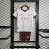"Camisa Manchester City Away 23/24 - Torcedor Infantil Branca - Netmantos"