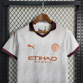 "Camisa Manchester City Away 23/24 - Torcedor Infantil Branca - Netmantos"