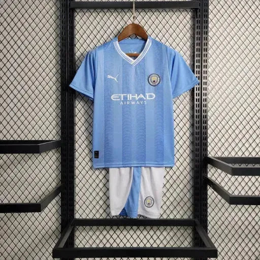 "Camisa Manchester City Home 23/24 - Torcedor Infantil Azul - Netmantos"