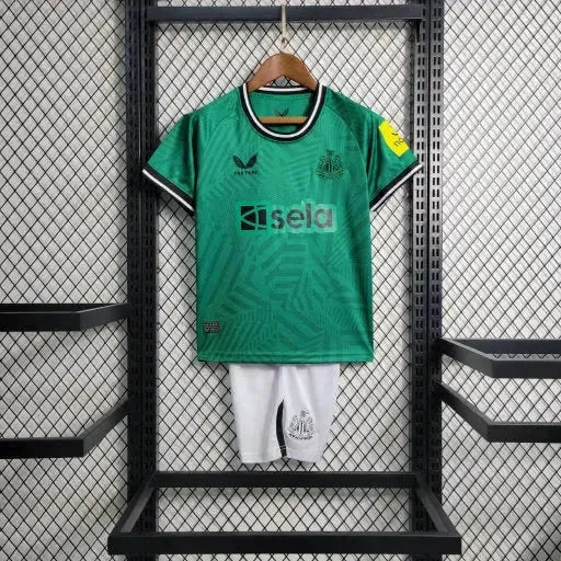 "Camisa Newcastle United Away 23/24 - Torcedor Infantil Verde - Netmantos"