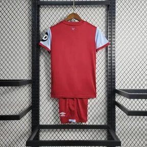 "Camisa West Ham Home 23/24 - Torcedor Infantil Vermelha - Netmantos"