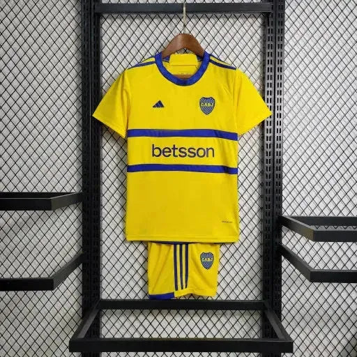 "Camisa Boca Juniros Away 23/24 - Torcedor Infantil Amarela - Netmantos"