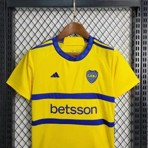 "Camisa Boca Juniros Away 23/24 - Torcedor Infantil Amarela - Netmantos"