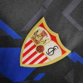 "Camisa Sevilla Away 23/24 - Torcedor Infantil Preta - Netmantos"
