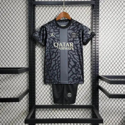 "Camisa PSG Away 23/24 - Torcedor Infantil Preta - Netmantos"