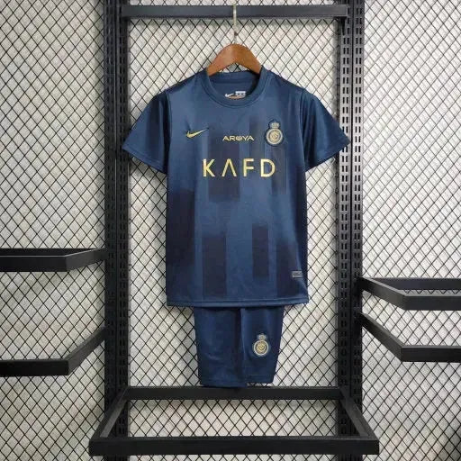 "Camisa Al-Nassr Away 23/24 - Torcedor Infantil Preta - Netmantos"