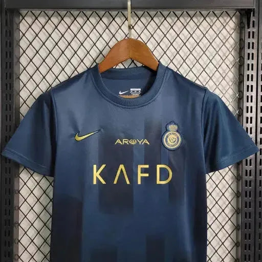 "Camisa Al-Nassr Away 23/24 - Torcedor Infantil Preta - Netmantos"