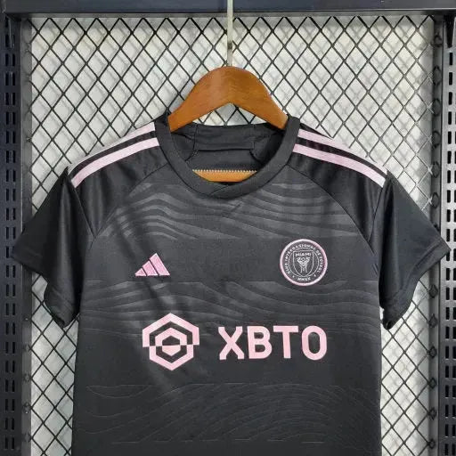 "Camisa Inter Miami Away 23/24 - Torcedor Infantil Preta - Netmantos"