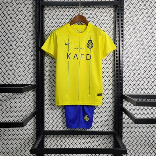 "Camisa Al-Nassr Home 23/24 - Torcedor Infantil Amarela - Netmantos"