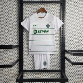 "Camisa Sporting Away 23/24 - Torcedor Infantil Branca - Netmantos"