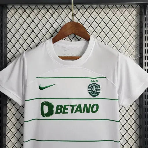 "Camisa Sporting Away 23/24 - Torcedor Infantil Branca - Netmantos"