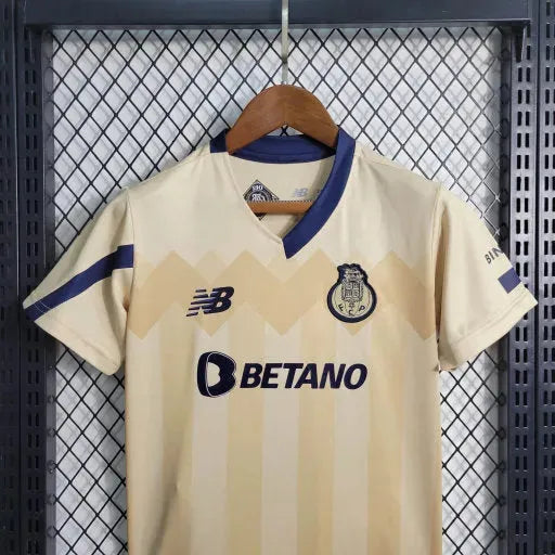 "Camisa Porto Away 23/24 - Torcedor Infantil Bege - Netmantos"