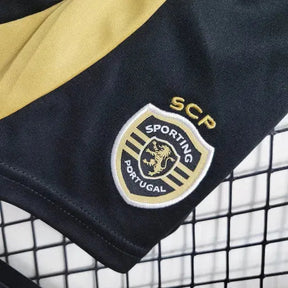 "Camisa Sporting Away II 23/24 - Torcedor Infantil Preta CR7 - Netmantos"