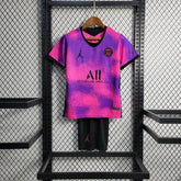 "Camisa PSG 20/21 - Torcedor Infantil Rosa e Roxa - Netmantos"