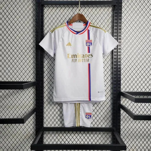 "Camisa Lyon Home 23/24 - Torcedor Infantil Branca - Netmantos"