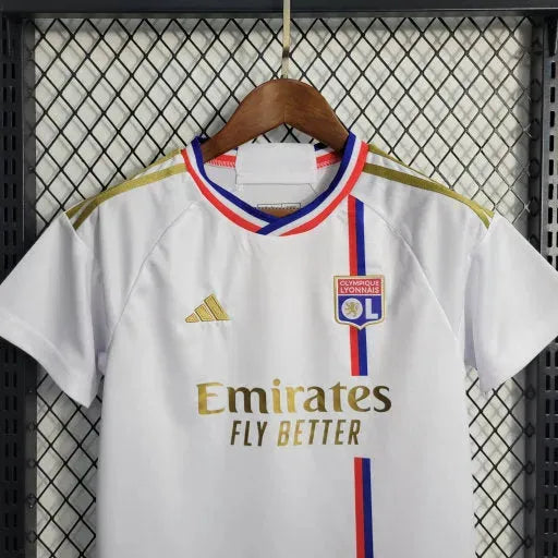 "Camisa Lyon Home 23/24 - Torcedor Infantil Branca - Netmantos"