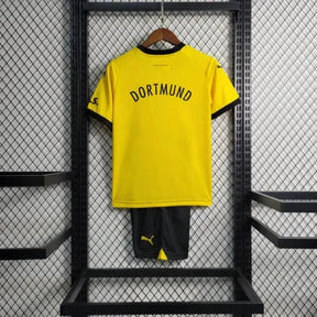 "Camisa Borussia Dortmund Home 23/24 - Torcedor Infantil Preta e Amarela - Netmantos"