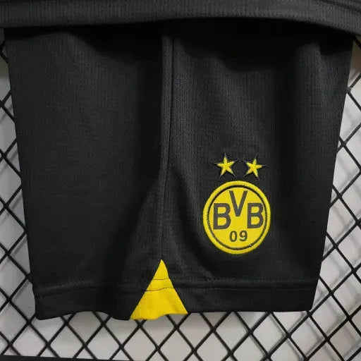 "Camisa Borussia Dortmund Home 23/24 - Torcedor Infantil Preta e Amarela - Netmantos"