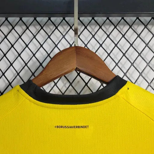 "Camisa Borussia Dortmund Home 23/24 - Torcedor Infantil Preta e Amarela - Netmantos"