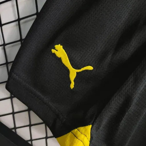 "Camisa Borussia Dortmund Home 23/24 - Torcedor Infantil Preta e Amarela - Netmantos"