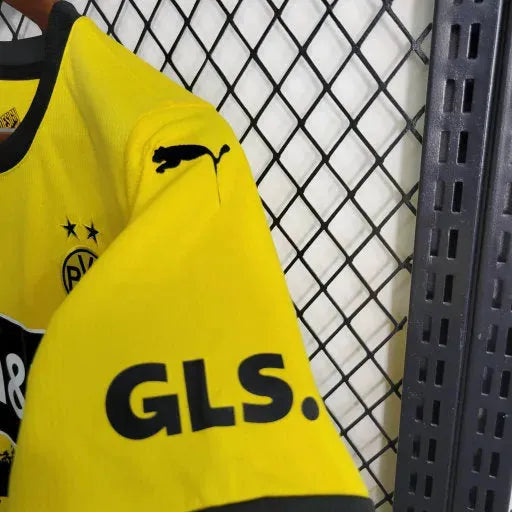 "Camisa Borussia Dortmund Home 23/24 - Torcedor Infantil Preta e Amarela - Netmantos"