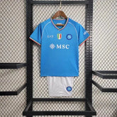 "Camisa Napoli Home 23/24 - Torcedor Infantil Azul - Netmantos"