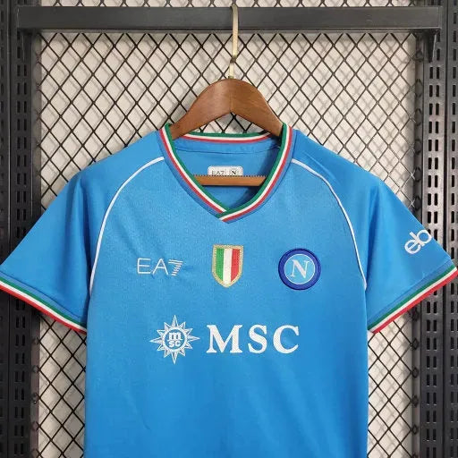 "Camisa Napoli Home 23/24 - Torcedor Infantil Azul - Netmantos"
