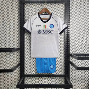 "Camisa Napoli Away 23/24 - Torcedor Infantil Branca - Netmantos"