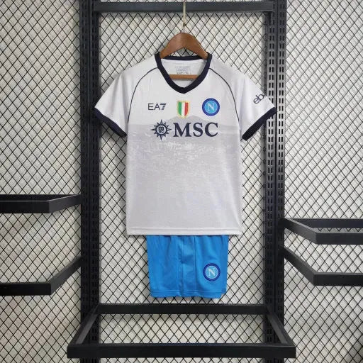 "Camisa Napoli Away 23/24 - Torcedor Infantil Branca - Netmantos"