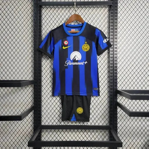 "Camisa Inter de Milão Home 23/24 - Torcedor Infantil Azul e Preta - Netmantos"