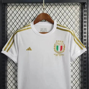 "Camisa Itália Edição Comemorativa 23/24 - Torcedor Infantil Branca e Dourada - Netmantos"