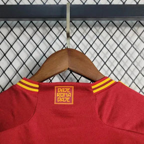 "Camisa Roma Home 23/24 - Torcedor Infantil Vermelha - Netmantos"