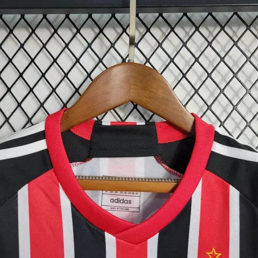 "Camisa São Paulo Away 23/24 - Torcedor Infantil Preta e Vermelha - Netmantos"