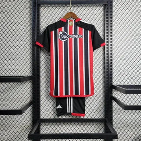 "Camisa São Paulo Away 23/24 - Torcedor Infantil Preta e Vermelha - Netmantos"