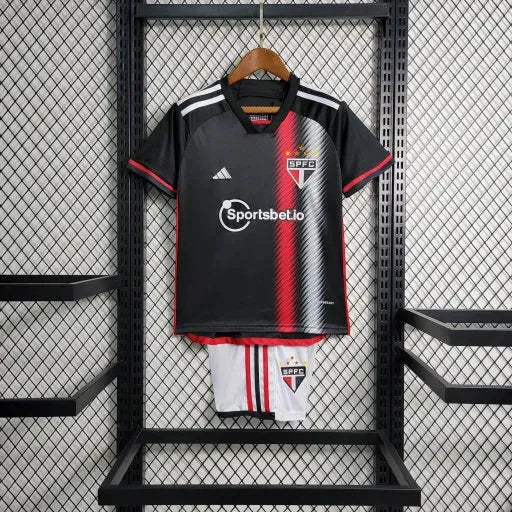 "Camisa São Paulo Away II 23/24 - Torcedor Infantil Preta - Netmantos"