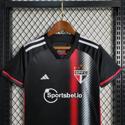 "Camisa São Paulo Away II 23/24 - Torcedor Infantil Preta - Netmantos"